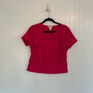 Christopher & Banks hot pink layered top - SP